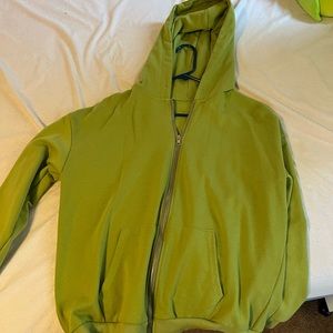Green zip up hoodie